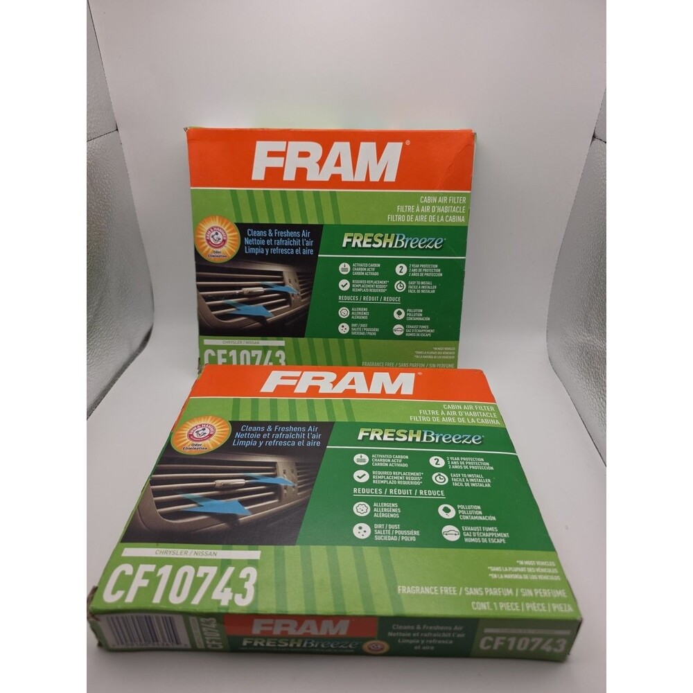 CF10743 Fram Cabin Air Filter for Infiniti EX35 FX35 Q50 Q60 Nissan Armada Titan